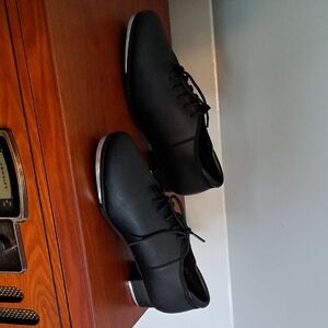 Theatricals Black Lace Up Tap Jazz Dance Shoes Womens Size 8 listing-status-bann